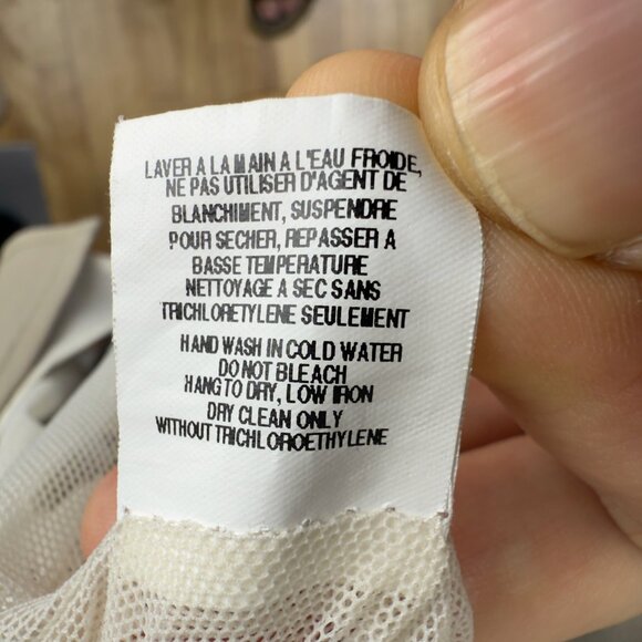 IRIS SETLAKWE Tie-waist Draped Minimalist‎ Office Transitional Tan Cream Dress M - Picture 8 of 8